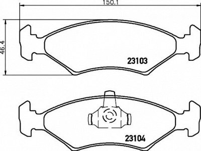 HELLA PAGID 8db355008331 -  Комплект тормозных колодок, дисковый тормоз